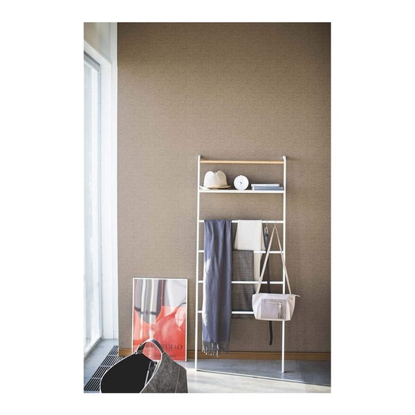 Appendiabiti bianchi con ripiano Scala Tower - YAMAZAKI-image-2