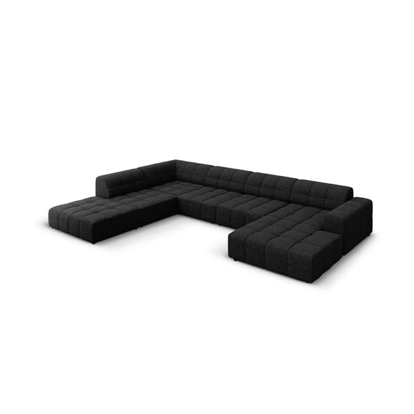 Divano angolare antracite (angolo sinistro/"U") Chicago - Cosmopolitan Design-image-3
