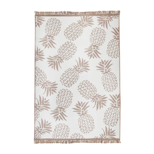 Tappeto bifacciale beige e bianco Pineapple, 160 x 250 cm - Cihan Bilisim Tekstil