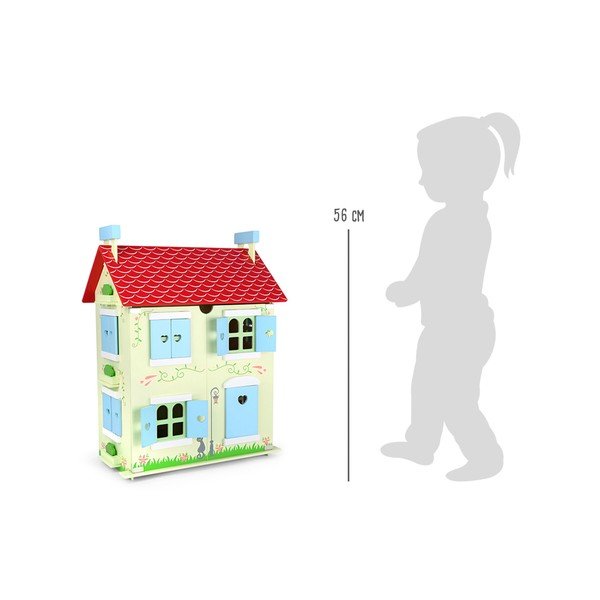 Casa delle bambole in legno con tetto rimovibile per bambole Doll - Legler-image-1