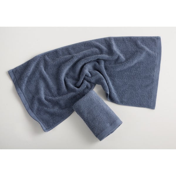 Asciugamano in cotone grigio-blu Lisa Coral - El Delfin