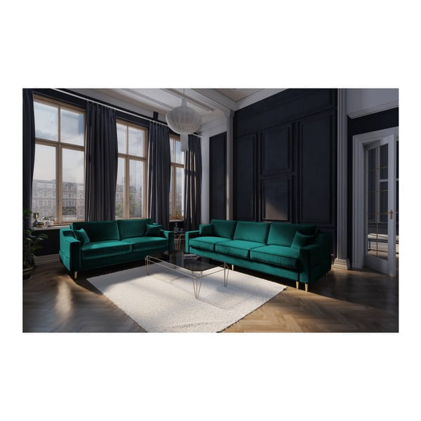 Divano a due posti verde Marigold - Mazzini Sofas-image-4