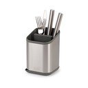 Scolapiatti per posate color argento lucido in acciaio inox 11x11,5 cm Duo Steel – Joseph Joseph