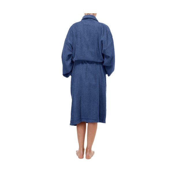 Vestaglia in cotone blu S Zoe - IHOME-image-1