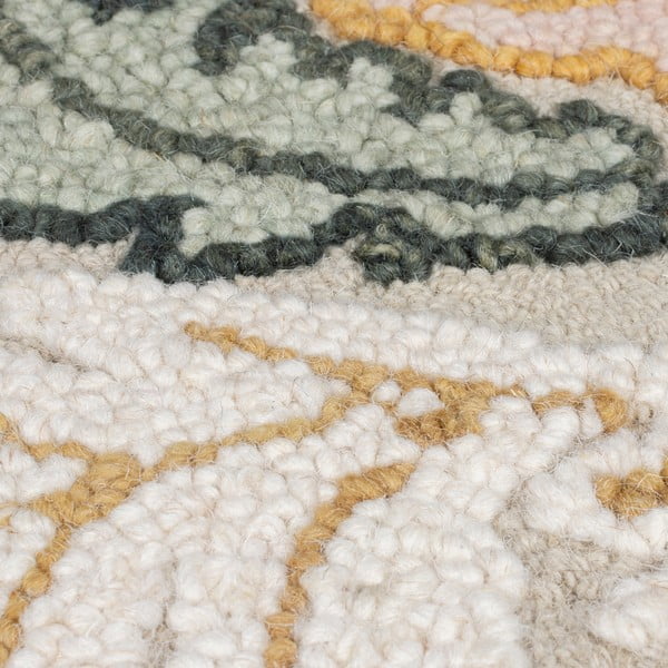 Tappeto in lana rosa chiaro tessuto a mano 120x170 cm Daphne Shaped Floral - Flair Rugs-image-4