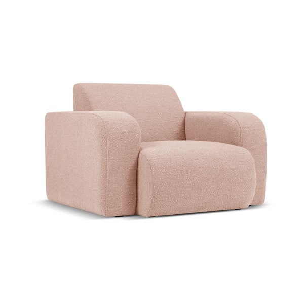 Poltrona rosa in tessuto bouclé Molino - Micadoni Home