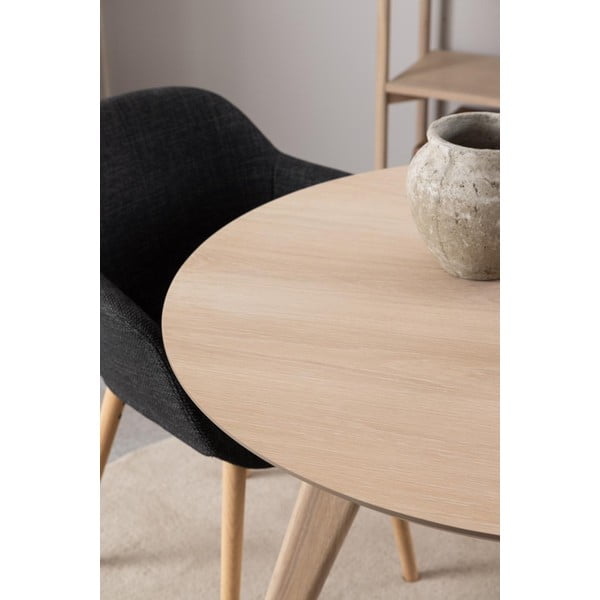 Tavolo da pranzo rotondo con piano effetto rovere ø 100 cm Townsville - Actona-image-1