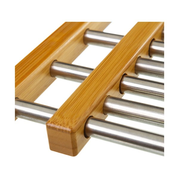 Tappeto regolabile in bambù e acciaio sotto le padelle calde - Casa Selección-image-2