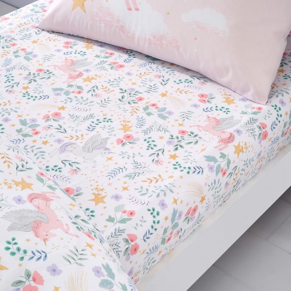 Lenzuolo con angoli per bambini per letto singolo 90x190 cm Fairytale Unicorn – Catherine Lansfield-image-1