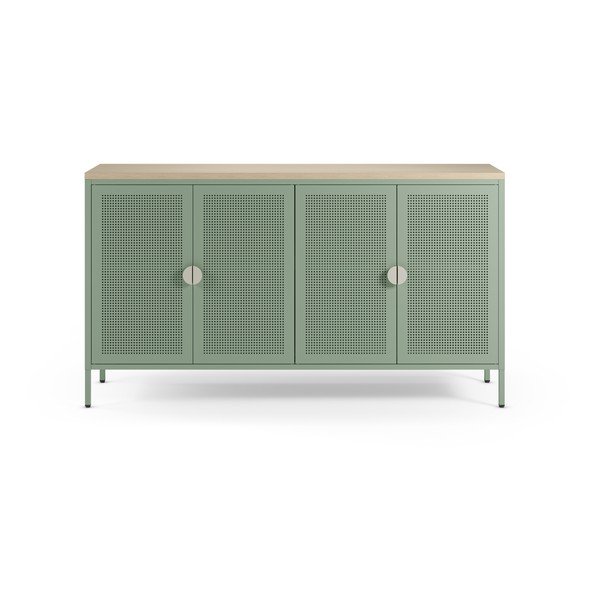 Armadietto color menta/di colore naturale in metallo 160x90x40 cm Sayla – Marckeric