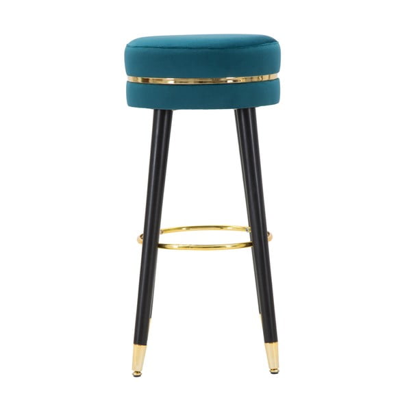 Sedia da bar turchese in imbottito (altezza della seduta 74 cm) Paris – Mauro Ferretti-image-1