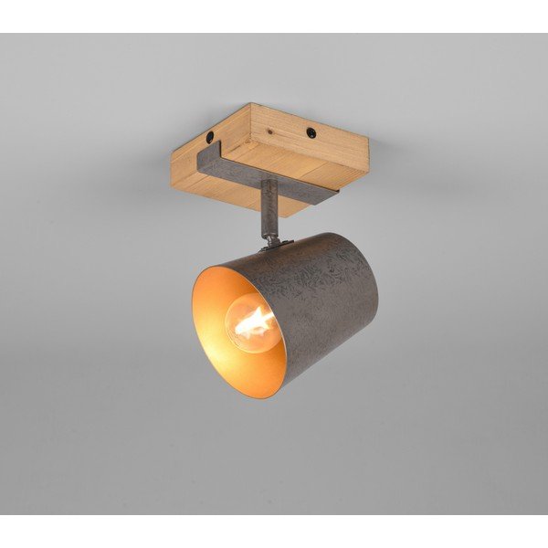 Faretto in colore grigio scuro-naturale Bell - Trio-image-1