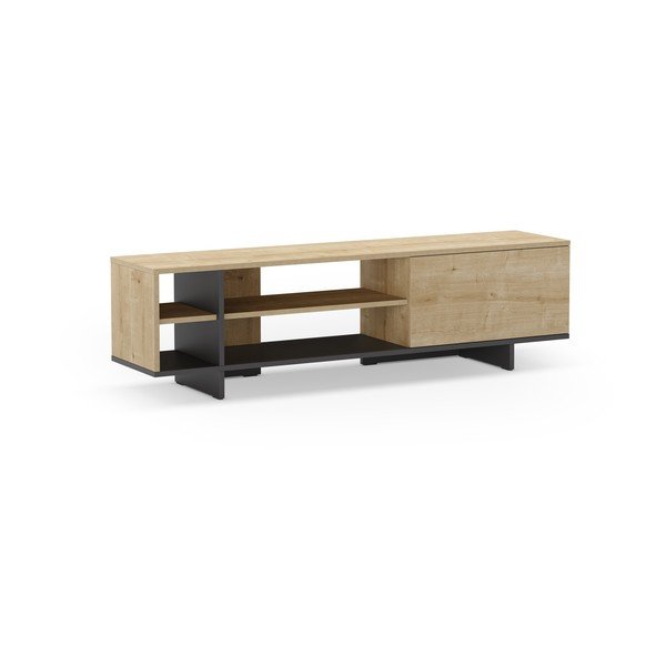 Tavolo TV in rovere di colore naturale 160x44 cm Cequoia - Marckeric-image-2