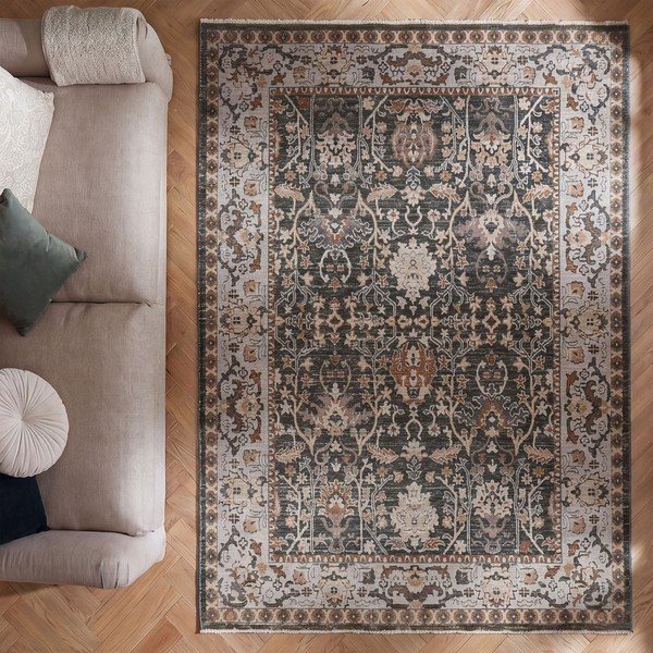 Tappeto verde 200x300 cm Amelina Vintage – Flair Rugs-image-2
