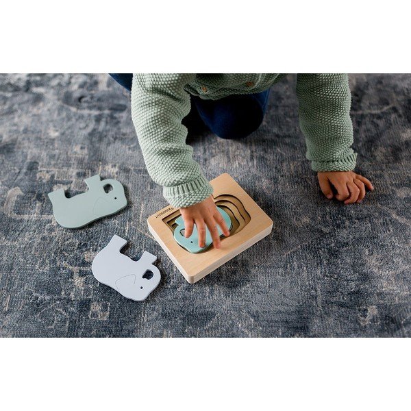 Puzzle a inserimento in legno Elephant - Kindsgut-image-1