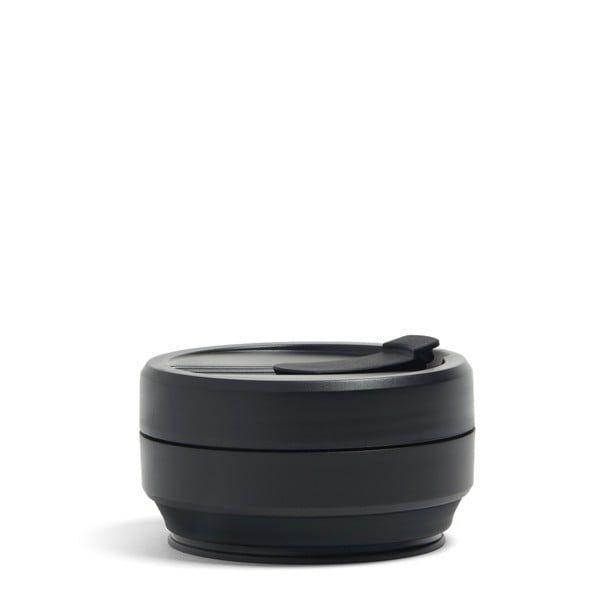 Tazza da viaggio pieghevole nera Ink, 710 ml Titan - Stojo-image-1