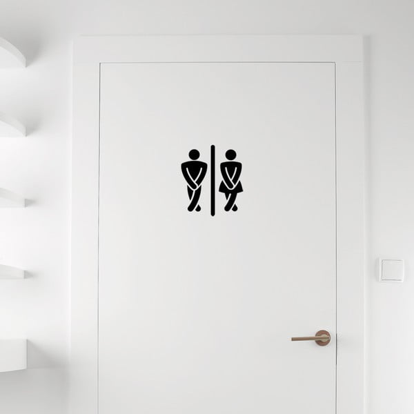 Adesivo Uomo / Donna Servizi igienici, 15 x 15 cm - Ambiance