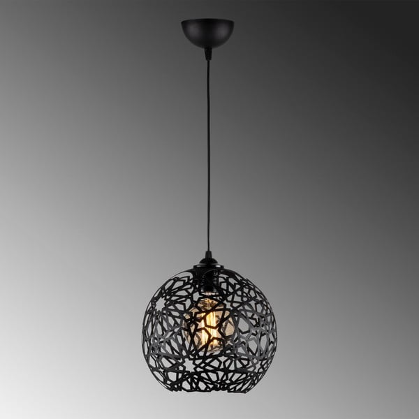 Apparecchio a sospensione nero ø 25 cm Fellini - Opviq lights-image-2