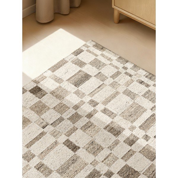 Tappeto color crema in lana tessuto a mano 120x180 cm Boho 1.0 Structa – Vikosa-image-3