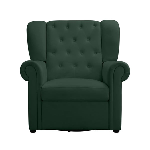 Sedia a dondolo chesterfield in velluto verde Lillyse - Støraa