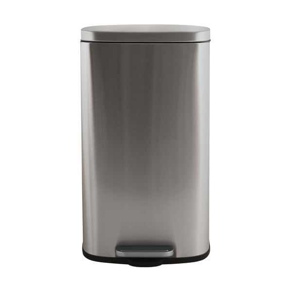 Cestino per la spazzatura color argento opaco in acciaio con pedale 50 l   Akira – Spirella-image-3