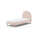 Letto singolo imbottito rosa con griglia 90x200 cm MOON - Vipack