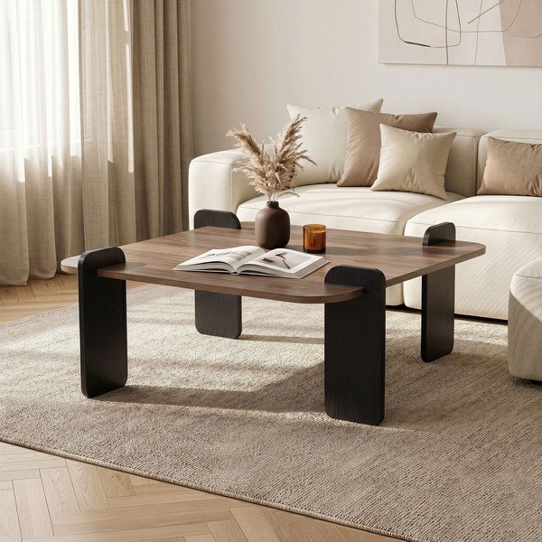 Tavolino da salotto marrone 90x90 cm Marais – Nordure-image-1