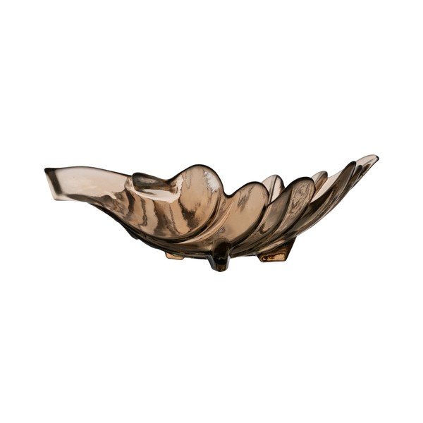 Vassoio decorativo in vetro 19,5x35 cm Leaf - Ixia-image-2