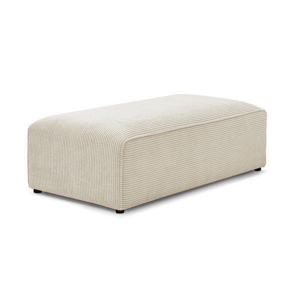 Poggiapiedi componibile beige con rivestimento in velluto a coste Megeve – Bobochic Paris