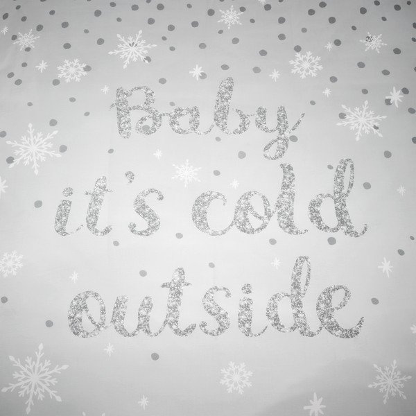 Biancheria da letto singola bianca e grigio chiaro 135x200 cm Baby It's Cold Outside - Catherine Lansfield-image-4
