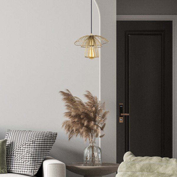 Lampada a sospensione di colore oro , altezza 117 cm Root - Squid Lighting-image-2