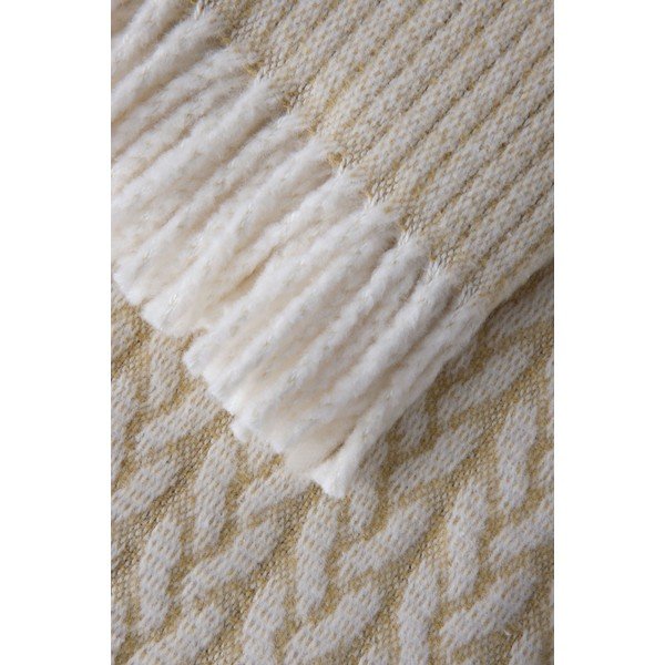 Coperta marrone chiaro in misto cotone 140x180 cm Olympus – Euromant-image-1