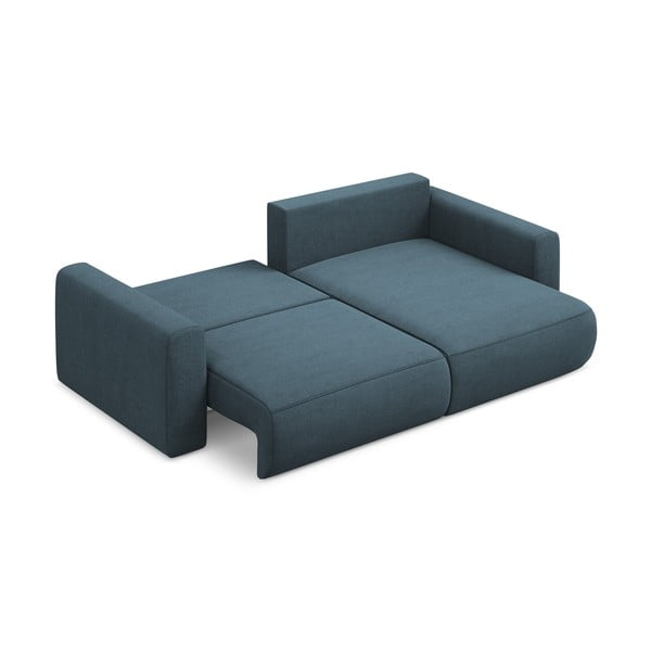 Divano angolare blu allungabile/con contenitore (con penisola a destra/con chaise lounge) Kapua – Makamii-image-3