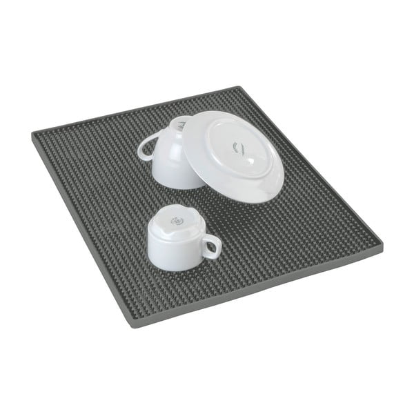 Tappetino scolapiatti grigio in gomma 40x30 cm Maxi – Wenko