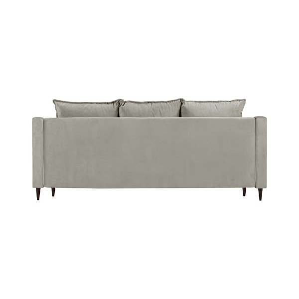 Divano letto in velluto beige con contenitore, 215 cm Freesia - Mazzini Sofas-image-3