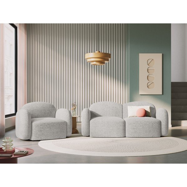 Poltrona grigio chiaro Blair - Micadoni Home-image-1