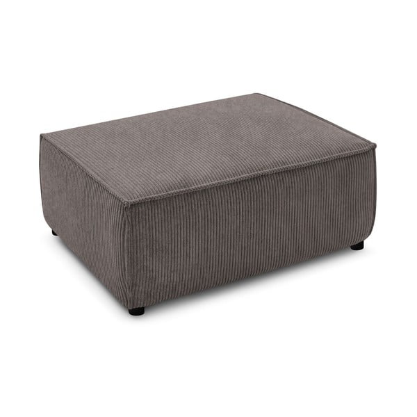 Poggiapiedi grigio tortora con rivestimento in velluto a coste Nihad – Bobochic Paris-image-3