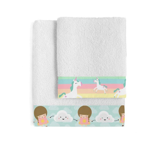 Set osušky a ručníku Happynois Rainbow