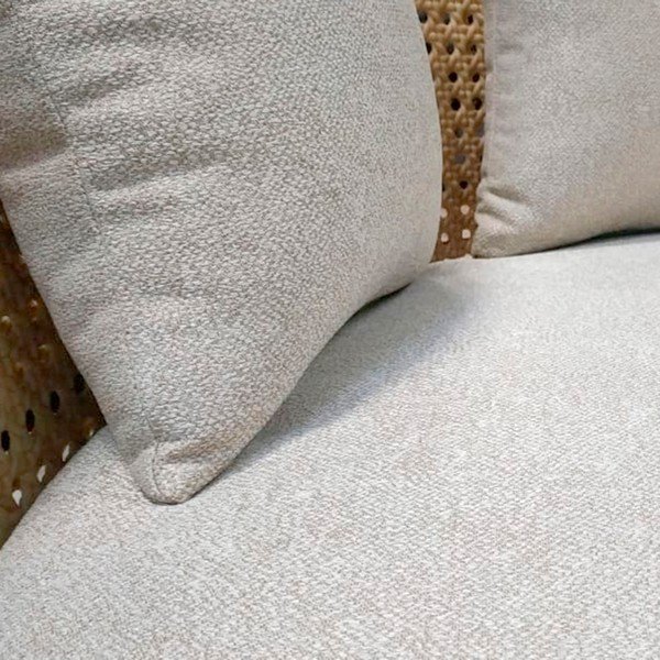 Letto da giardino in colore bianco e naturale Niva - LDK Garden-image-1