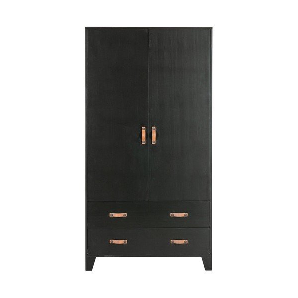 Armadio in pino nero 94x180 cm Dian - WOOOD