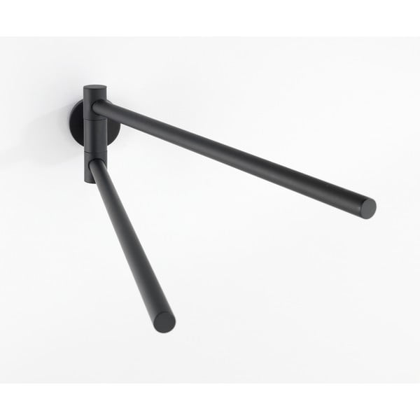 Portasciugamani a parete in acciaio inox nero opaco Bosio - Wenko-image-3