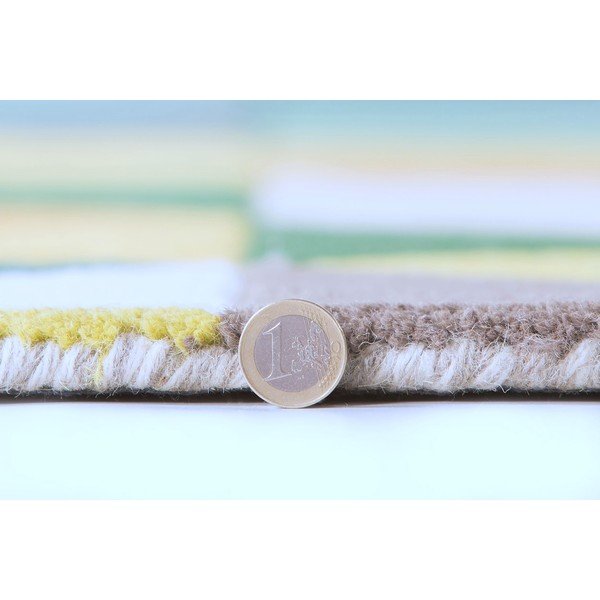 Tappeto in lana giallo/verde 80x150 cm Prism - Flair Rugs-image-2