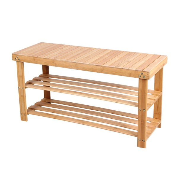 Scaffale in bambù per 8 paia di scarpe, larghezza 90 cm - Songmics