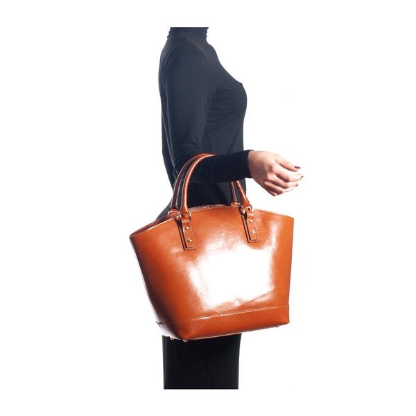 Kožená kabelka Sofia Cardoni 3016 Cognac-image-4