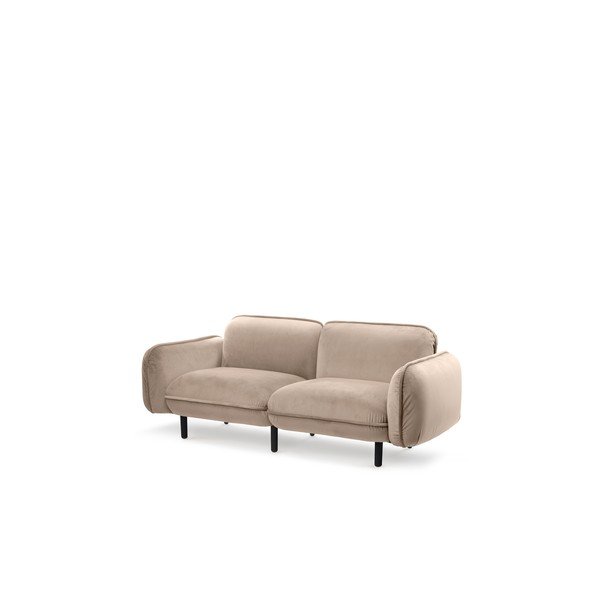 Divano in velluto beige 188 cm Bean - EMKO-image-2