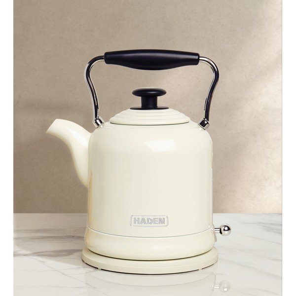 Bollitore color crema in acciaio inox 1,5 l Highclere – Haden-image-1