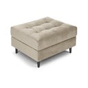 Poggiapiedi in velluto beige Santo - Milo Casa