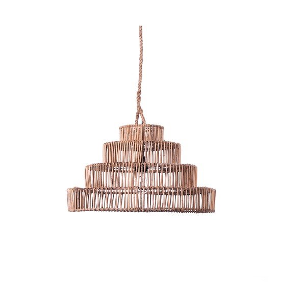 Lampada a sospensione in rattan altezza 35 cm Tower - Tomasucci