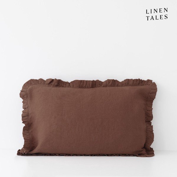 Federa per cuscino in lino 50x60 cm Chocolate – Linen Tales
