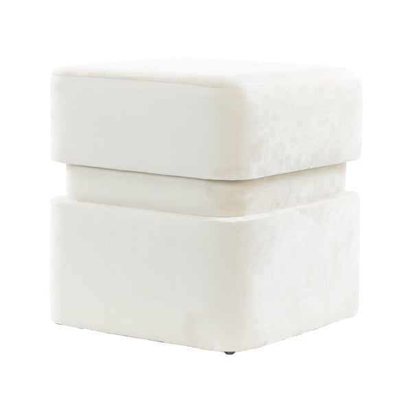 Sgabello in velluto crema Piazza - Light & Living-image-2